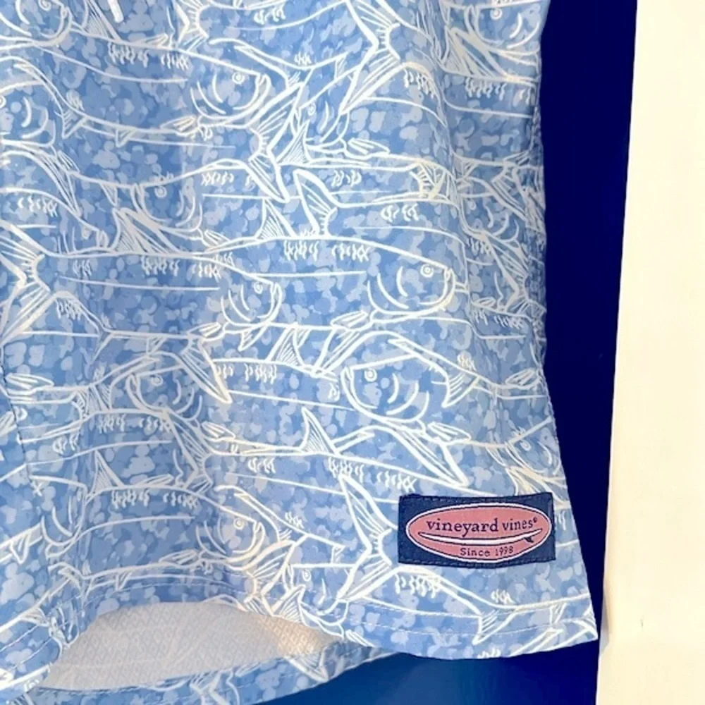 Vineyard Vines Island Chappy Tarpon Fish Pattern Board Shorts Swim Trunks